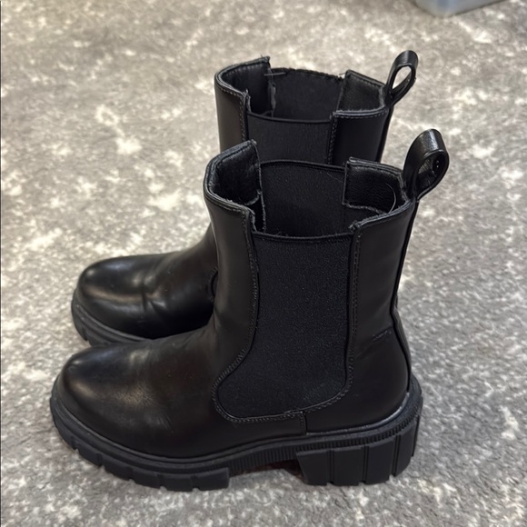French Connection Black Leather Boots - Picture 2 of 4